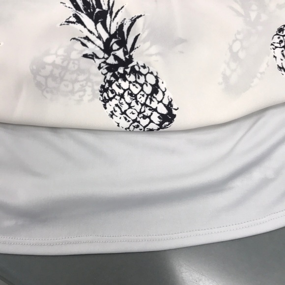 Pineapple Print Off Shoulder Blouse - Picture 7 of 12